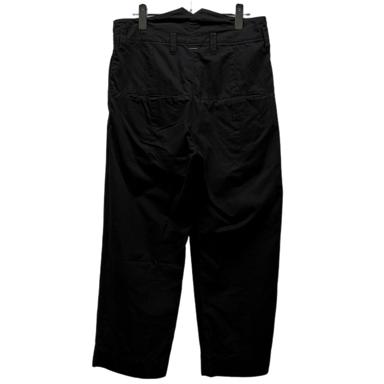 SHINYA KOZUKA 23SS Cotton-Linen Tapered Trousers Black