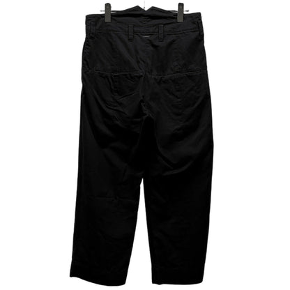 SHINYA KOZUKA 23SS Cotton-Linen Tapered Trousers Black