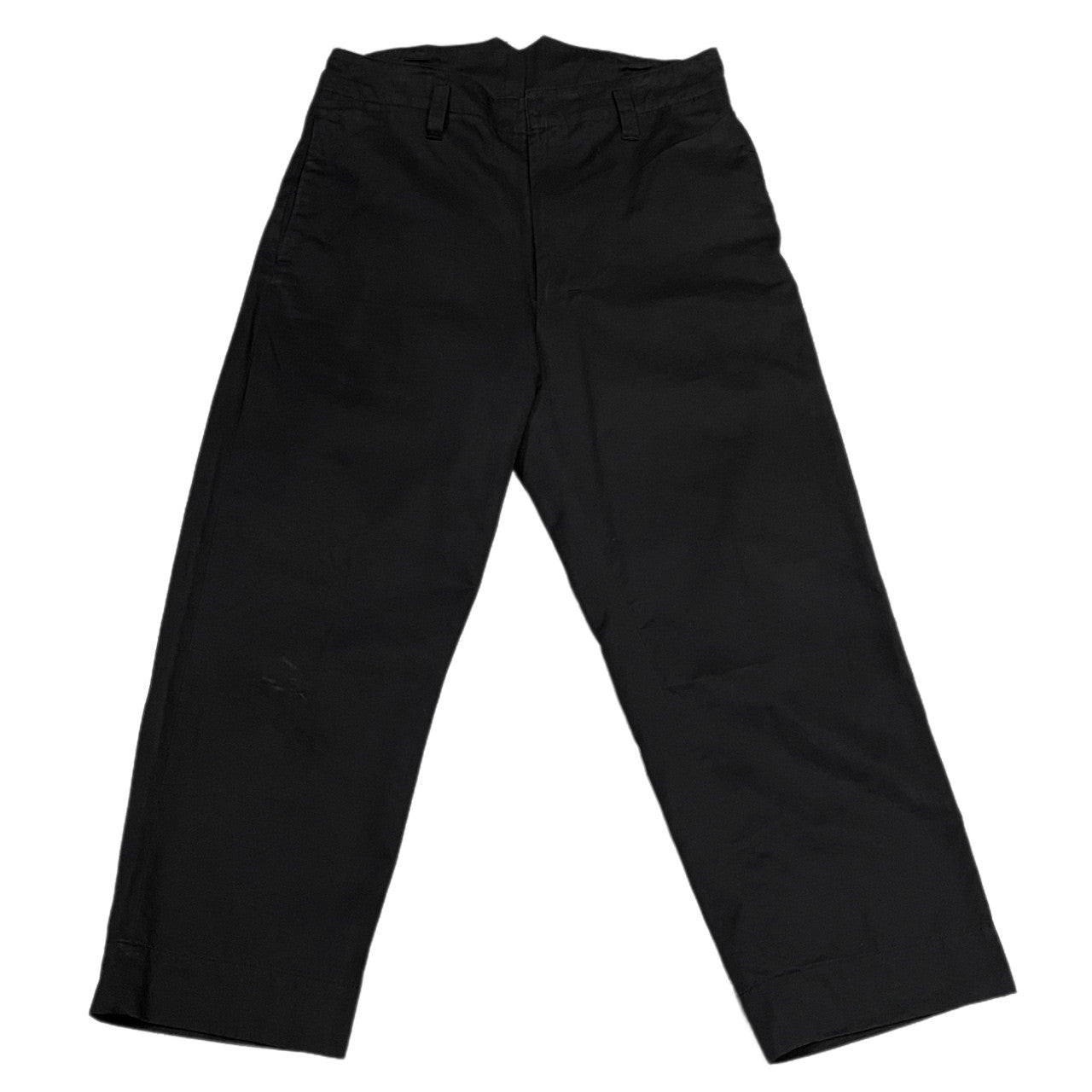 SHINYA KOZUKA 23SS Cotton-Linen Tapered Trousers Black