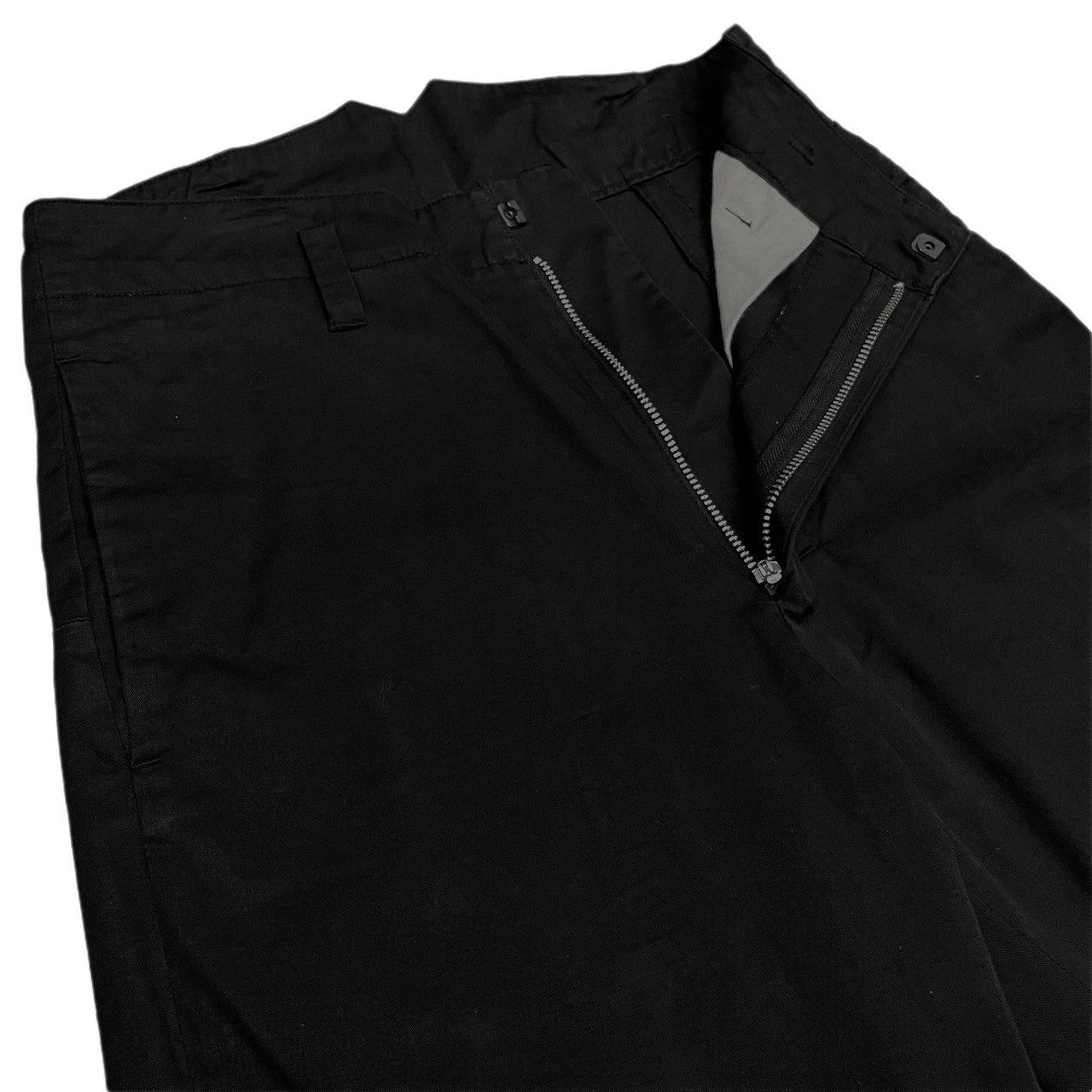 SHINYA KOZUKA 23SS Cotton-Linen Tapered Trousers Black