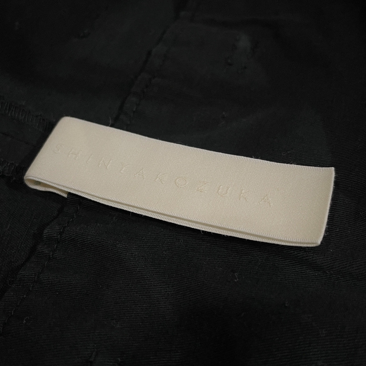 SHINYA KOZUKA 23SS Cotton-Linen Tapered Trousers Black