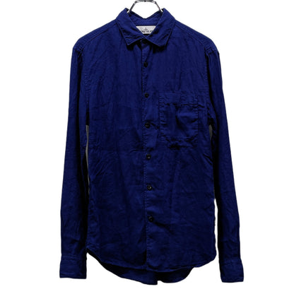 STONE ISLAND 16SS Logo Embroidered Linen Shirt Size S