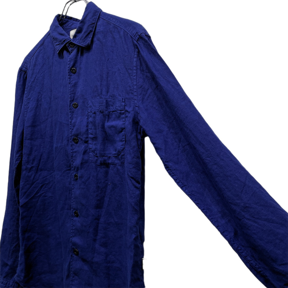 STONE ISLAND 16SS Logo Embroidered Linen Shirt Size S