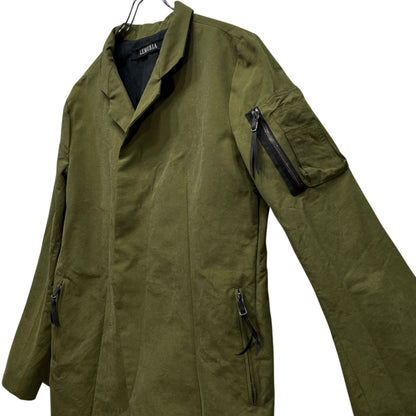Vintage LEMURIA Salt Shrink Bomber Jacket Khaki Size 46