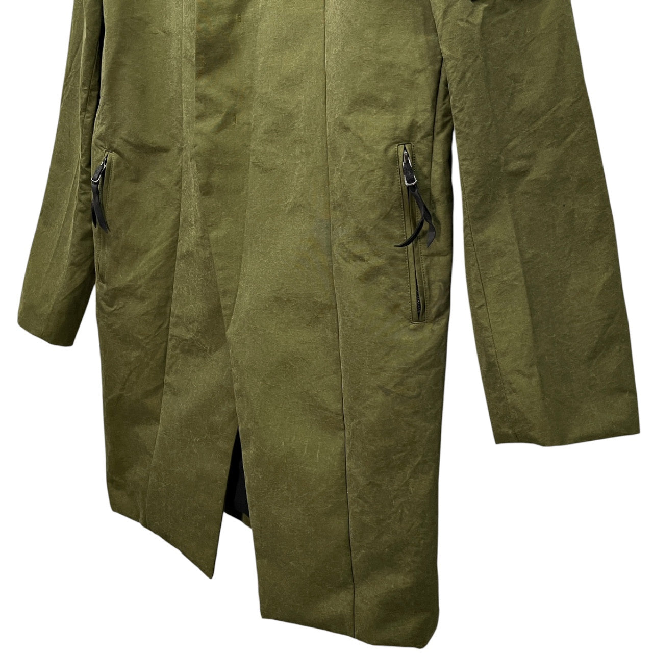Vintage LEMURIA Salt Shrink Bomber Jacket Khaki Size 46