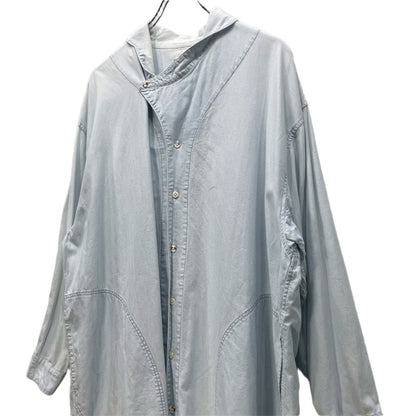 KAPITAL Chambray Duke Collar Long Shirt Dress Blue Size S