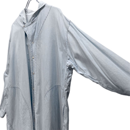 KAPITAL Chambray Duke Collar Long Shirt Dress Blue Size S