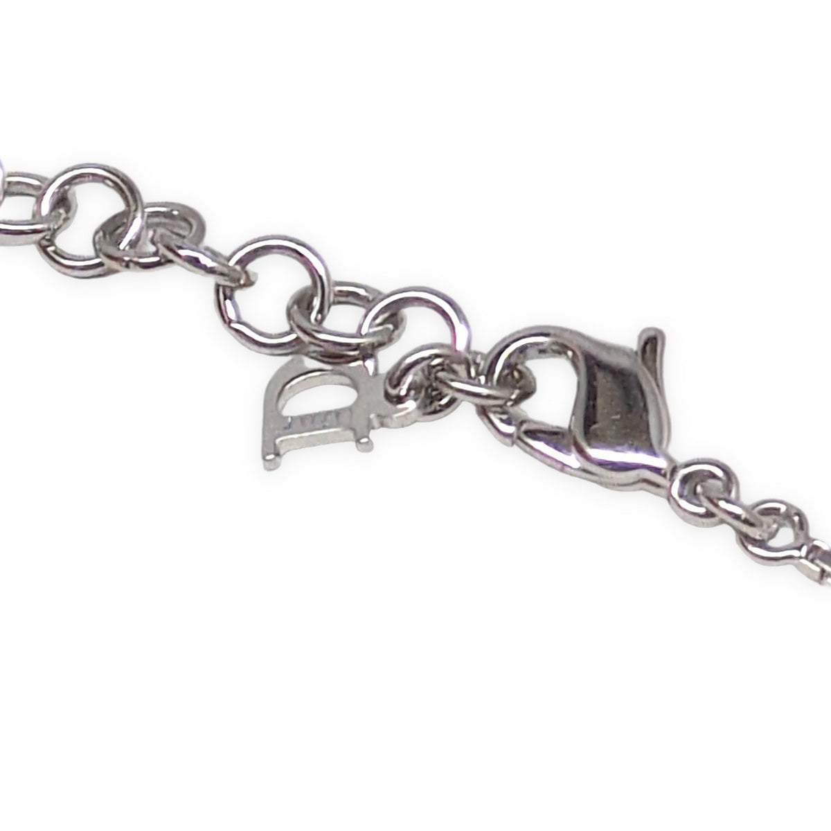 Christian Dior Logo Plate Bracelet Silver