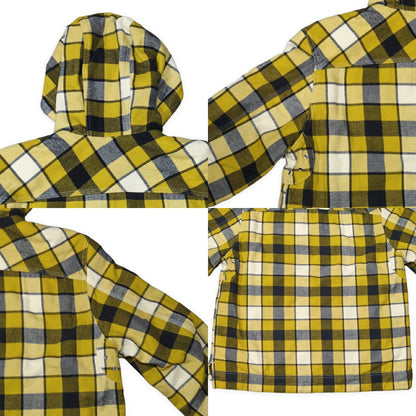 DIESEL Check Pattern Zip Hoodie Yellow Size L
