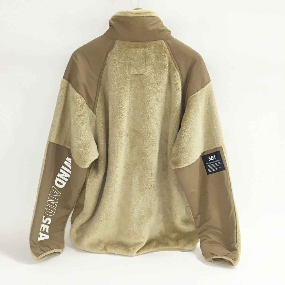WIND AND SEA Military Fleece Jacket Beige Size M