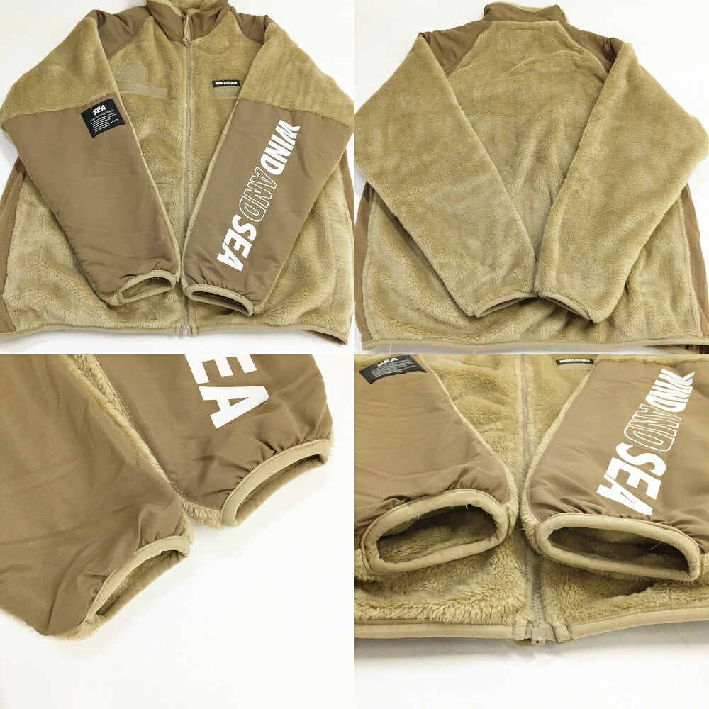 WIND AND SEA Military Fleece Jacket Beige Size M