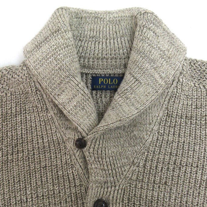 POLO RALPH LAUREN Shawl Collar Knit Cardigan Beige Size XS