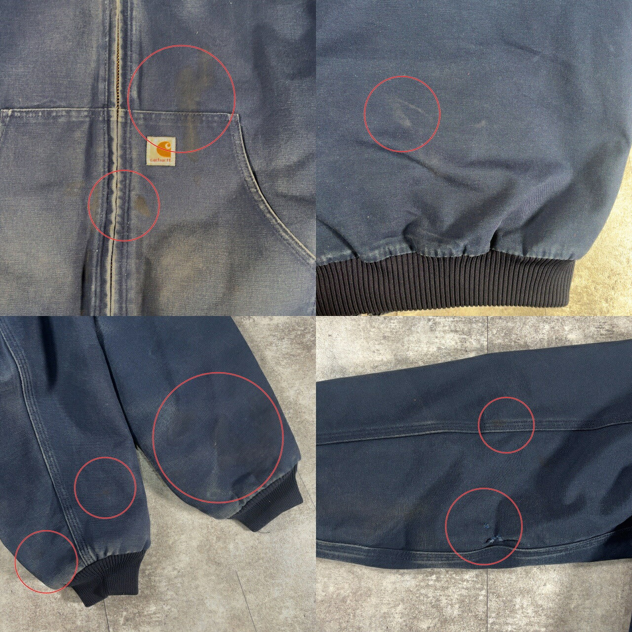 Carhartt 90s USA Faded Duck Active Jacket Navy Size L