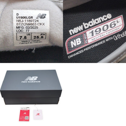 NEW BALANCE U1906LGR 1906L Loafer Sneakers Gray Size 25.5