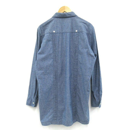 SOFT MACHINE Heaven Hell Long Sleeve Cuba Shirt Blue Size XL