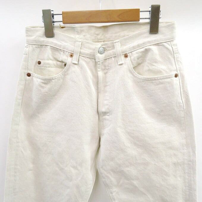 Levi's 80s 501-0640 Button Fly White Denim Pants Size W30