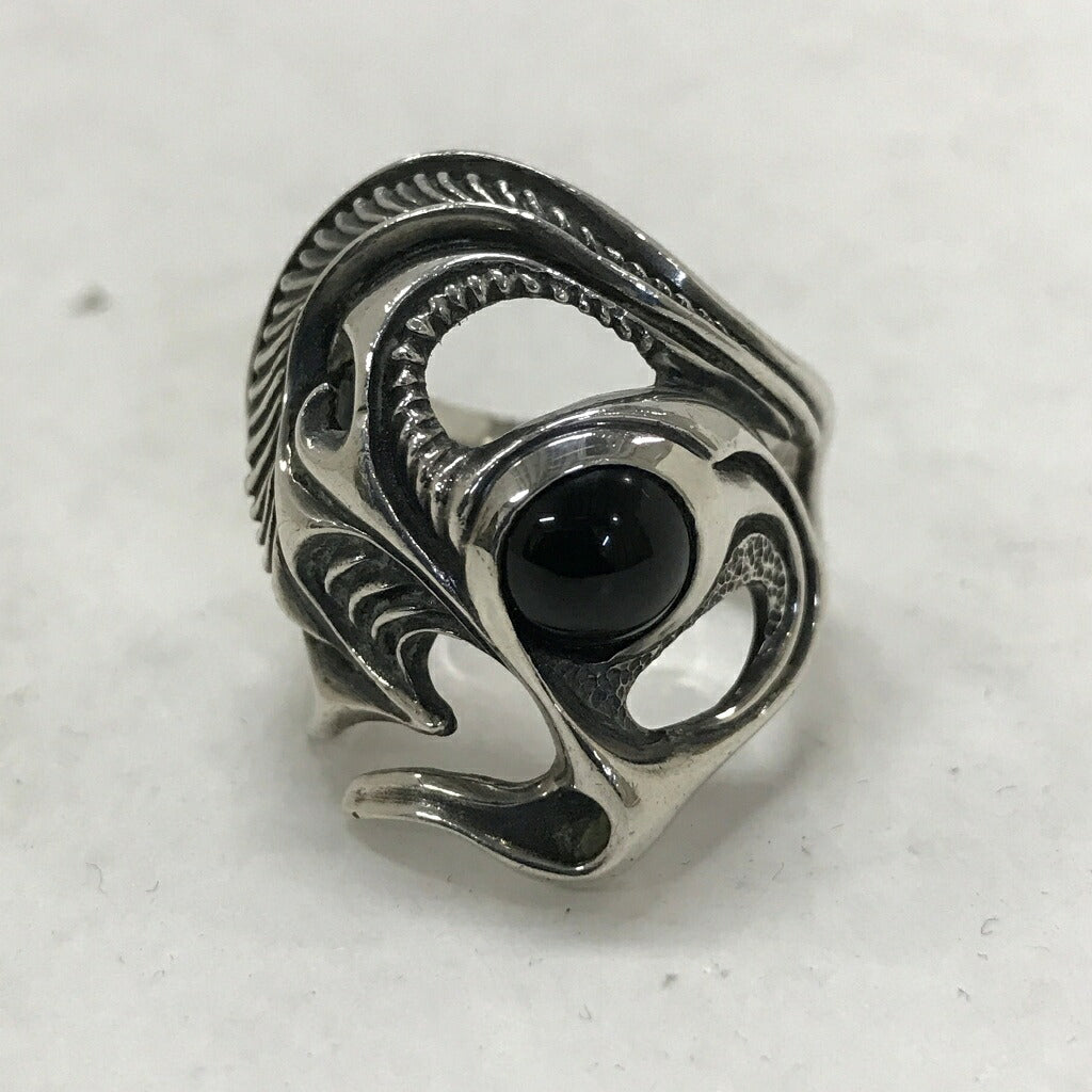Ability Normal Onyx Silver Ring Size 16