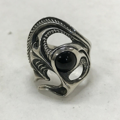 Ability Normal Onyx Silver Ring Size 16