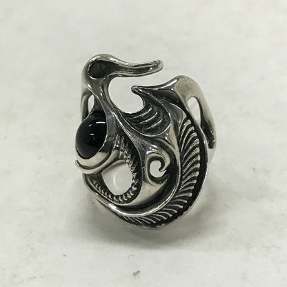 Ability Normal Onyx Silver Ring Size 16