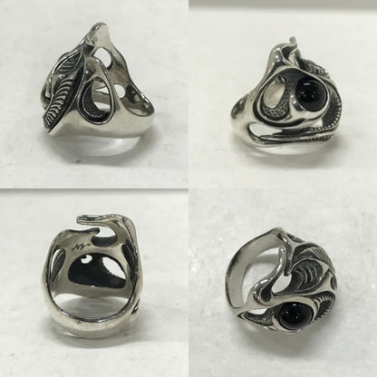 Ability Normal Onyx Silver Ring Size 16