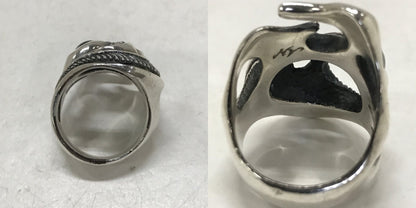 Ability Normal Onyx Silver Ring Size 16