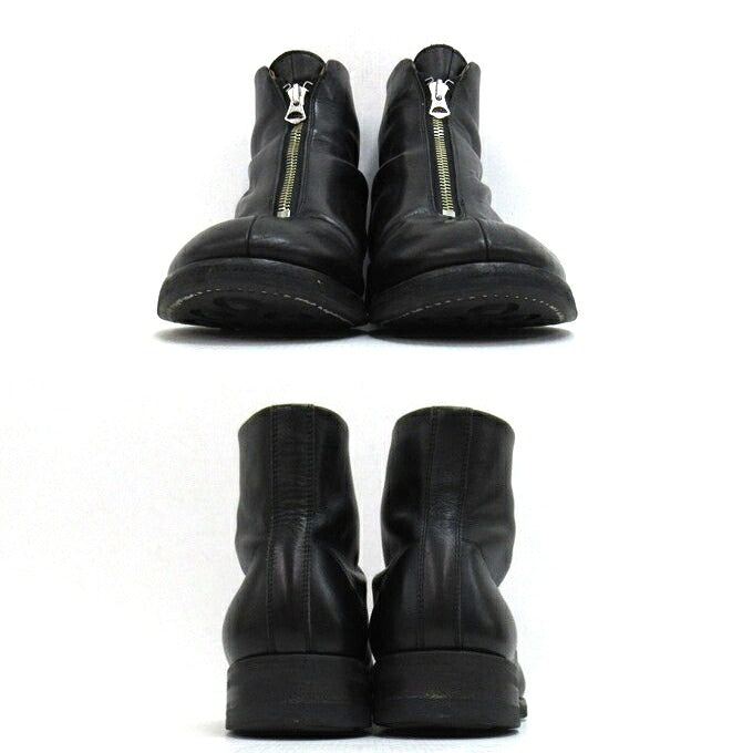 PHIGVEL AVIATOR ZIP BOOTS Center Zip Black Boots