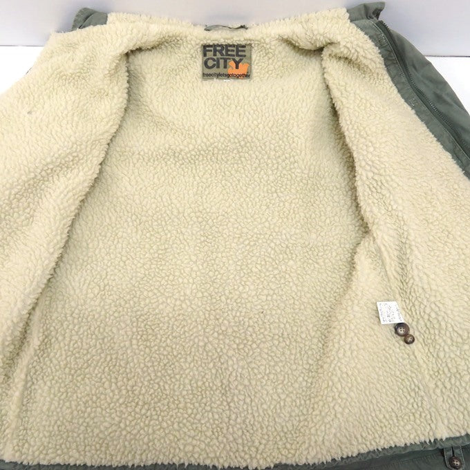 FREE CITY Military Duffle Jacket Green Size 3