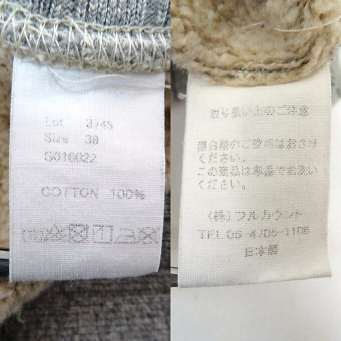 FULLCOUNT Mother Cotton Pullover Hoodie Gray Size L
