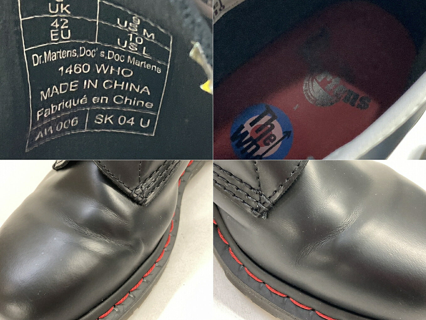 Dr.MARTENS The WHO 1460 8-Eye Boots Black Size 27cm