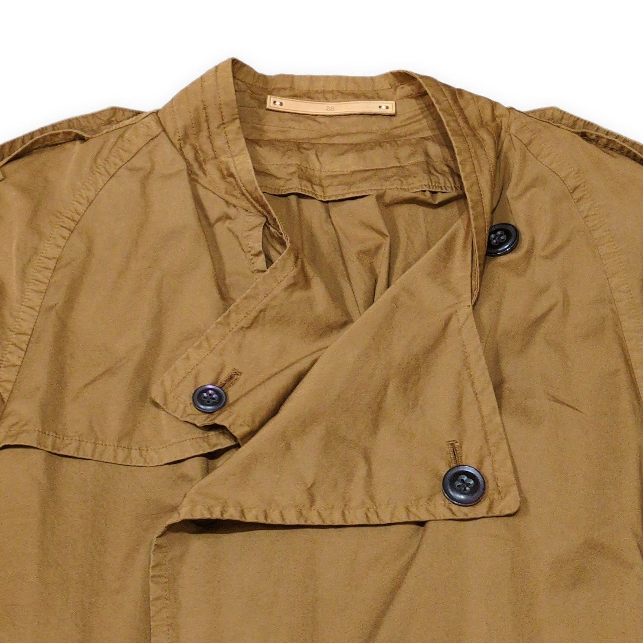 Scye Basics Cotton Brown Trench Coat Size M