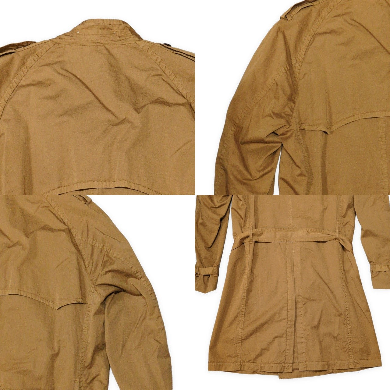 Scye Basics Cotton Brown Trench Coat Size M