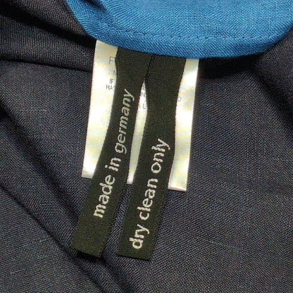 FRANK LEDER Blue Linen German-Made Cardigan Size M