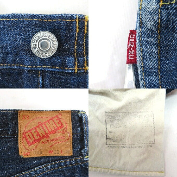 DENIME 765 Button Fly Indigo Denim Pants Size 32