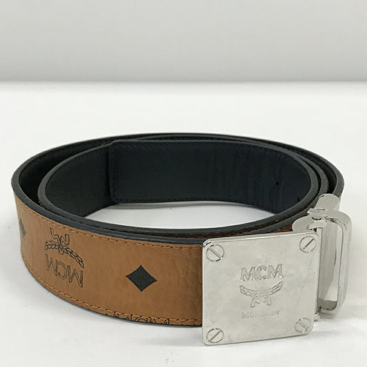 MCM Leather Belt Brown Size ONE SIZE