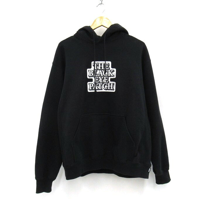 THE BLACK EYE PATCH Logo Pullover Hoodie Black Size L