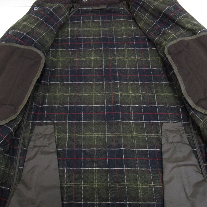 Barbour Bedale Quilted Waxed Oiled Jacket Khaki Size L