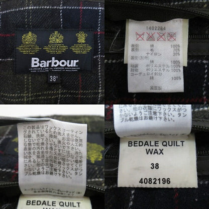 Barbour Bedale Quilted Waxed Oiled Jacket Khaki Size L