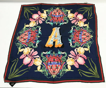 GUCCI Multi Print Scarf Size 83.5x83.5 Size 83.5×83.5