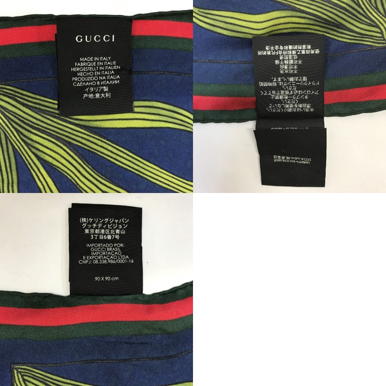 GUCCI Multi Print Scarf Size 83.5x83.5 Size 83.5×83.5