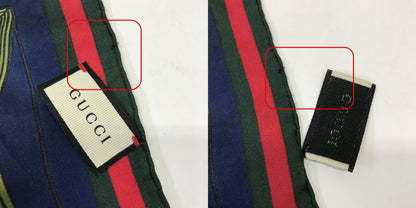 GUCCI Multi Print Scarf Size 83.5x83.5 Size 83.5×83.5