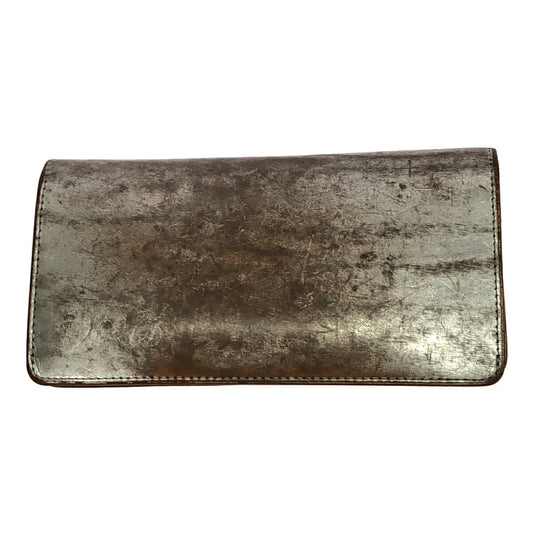 Porter Foil Long Wallet Italian Leather Silver