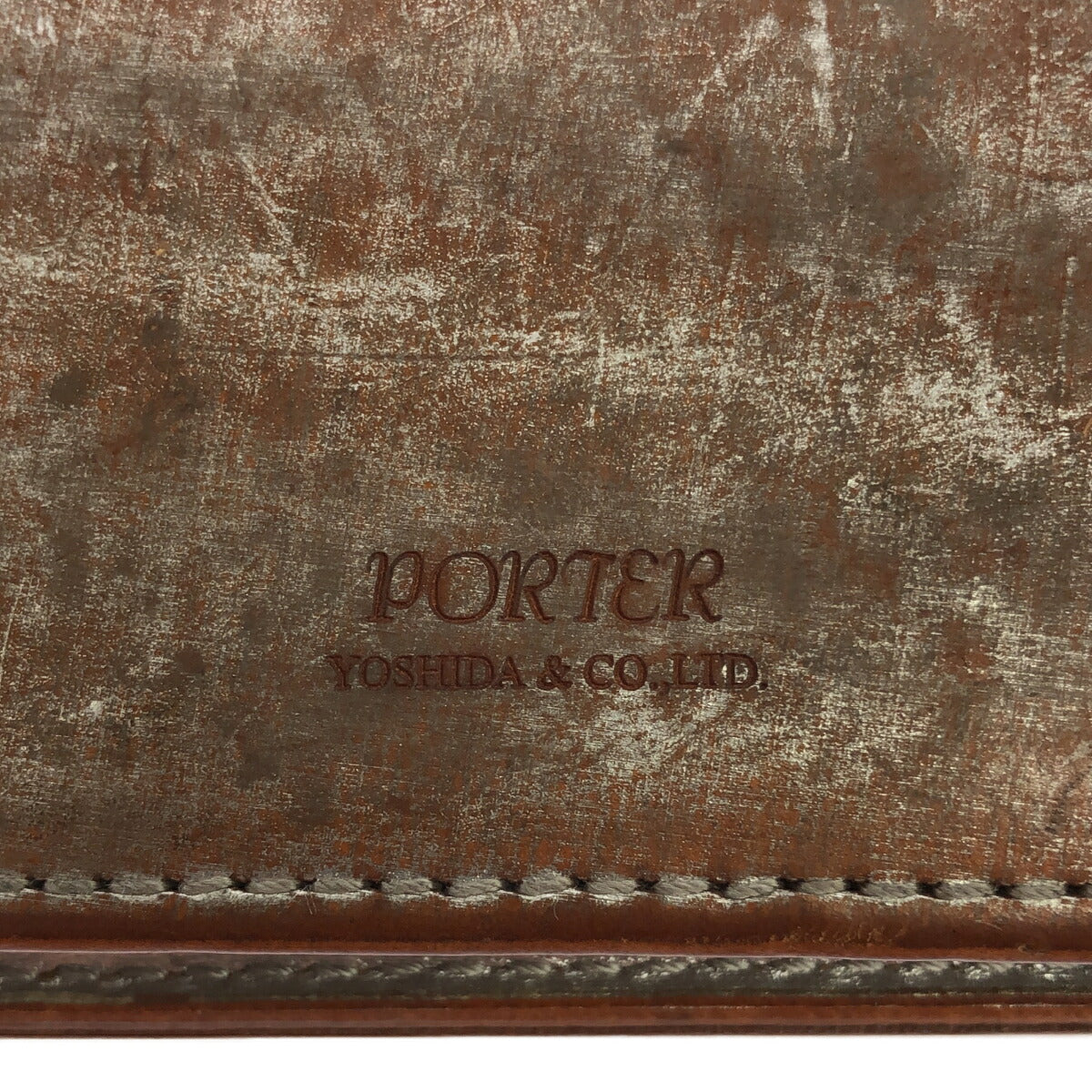 Porter Foil Long Wallet Italian Leather Silver