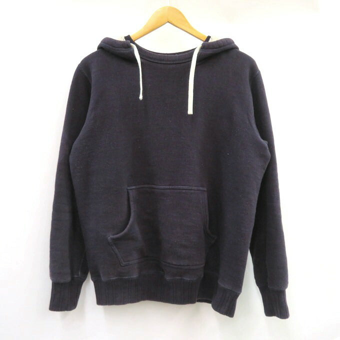 FULLCOUNT Mother Cotton Pullover Hoodie Navy Size L