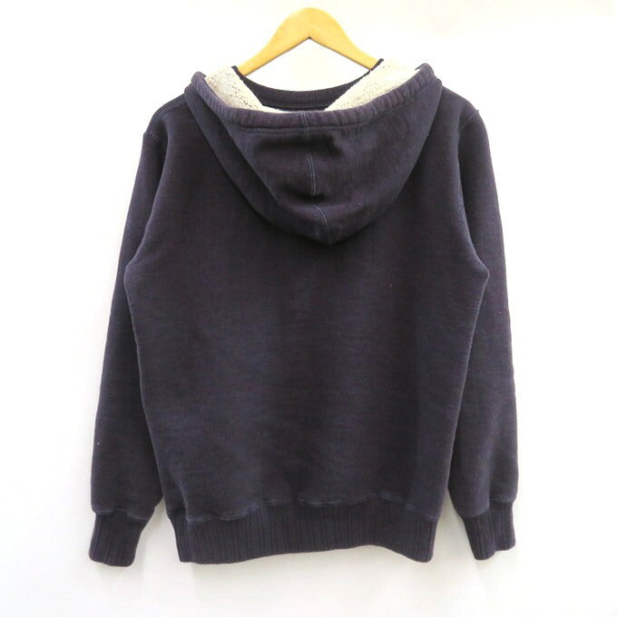 FULLCOUNT Mother Cotton Pullover Hoodie Navy Size L