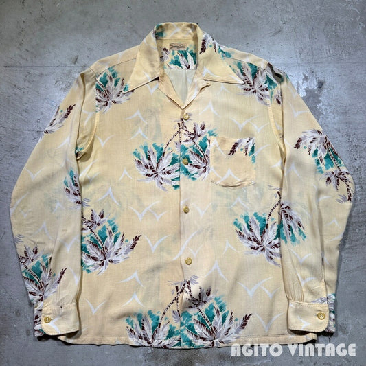 Seven Seas 40s Vintage Rayon Hawaiian Shirt Size M