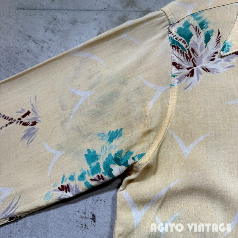 Seven Seas 40s Vintage Rayon Hawaiian Shirt Size M