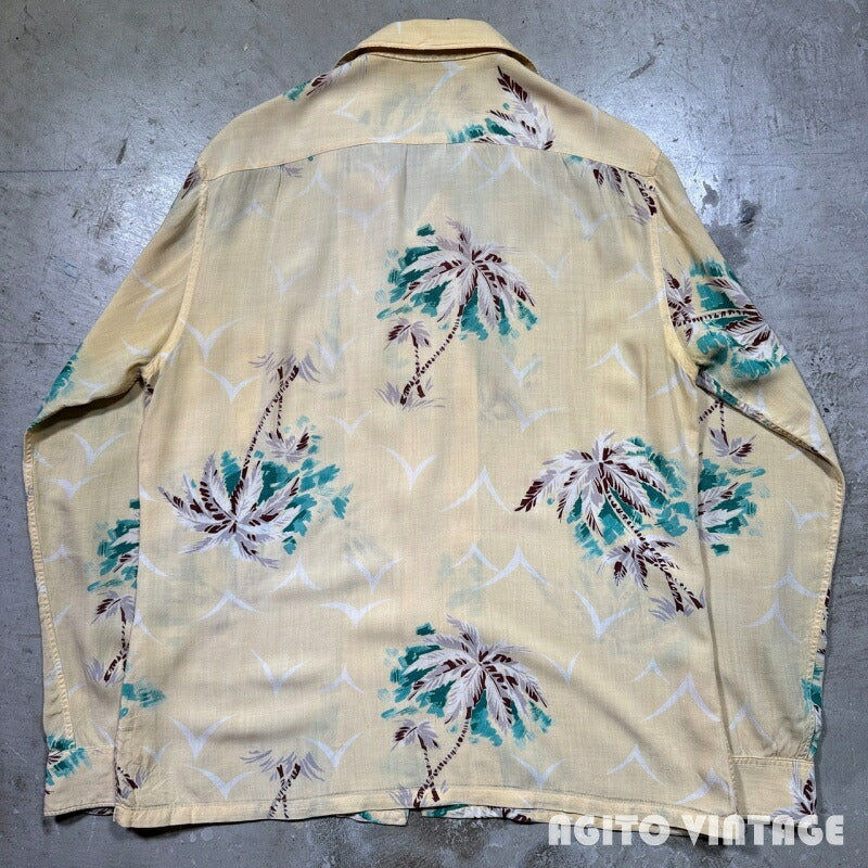 Seven Seas 40s Vintage Rayon Hawaiian Shirt Size M