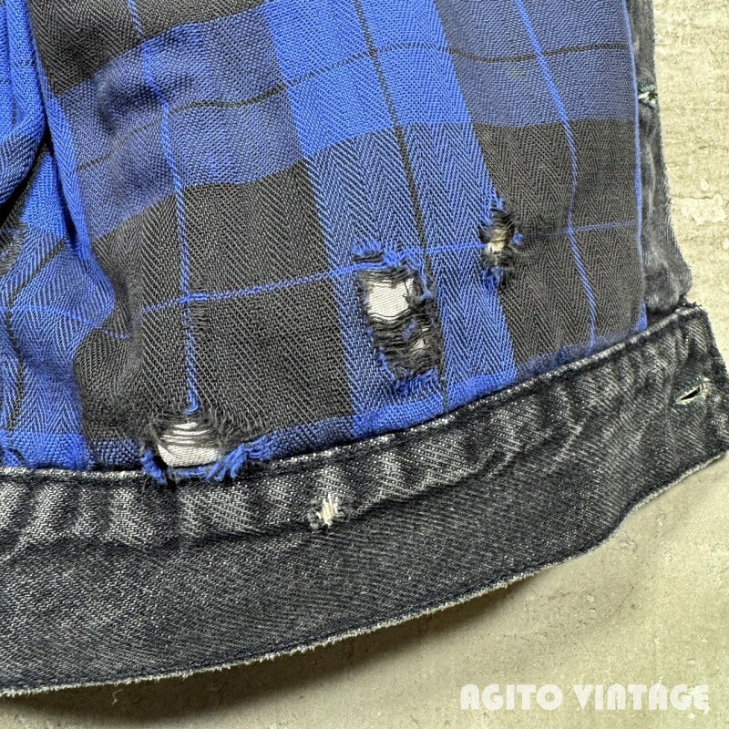 Levi's 80s Flannel Lined Black Denim Size L