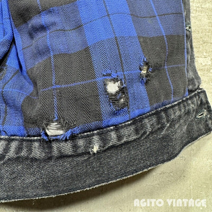 Levi's 80s Flannel Lined Black Denim Size L