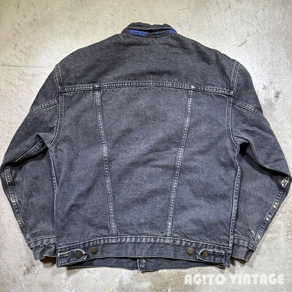 Levi's 80s Flannel Lined Black Denim Size L